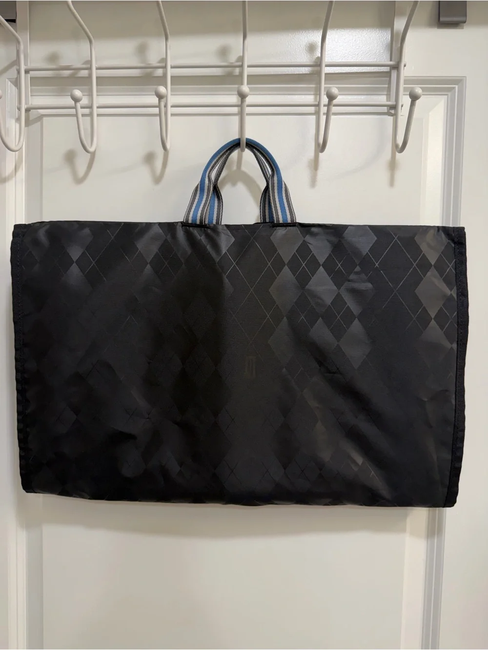Hartmann Herringbone Hanging Garment Bag Travel Suit Carrier Black